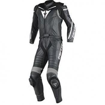 Dainese Laguna Seca D1 piel de 2 piezas, negro-gris antracita, 98