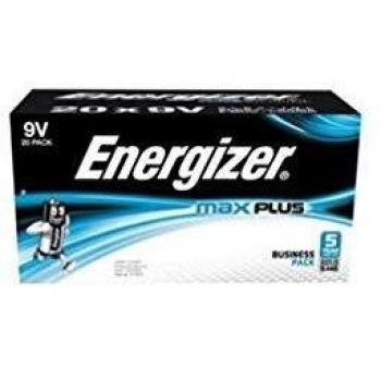 Pilas Alcalinas Energizer Max Plus 9V (20 unidades)