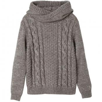 VERTBAUDET Jersey niño con capucha Gris Jaspeado 6A