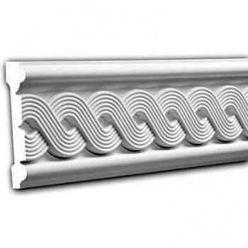 Moldura Decorativa de Estuco Neoclásico Blanca 2 m para Pared
