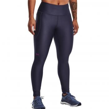 Leggings Under Armour HeatGear con cinturilla antideslizante para mujer, color púrpura y negro, talla S / Regular