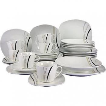 Creatable 18806 Serie Square City Line, - Vajilla de 30 piezas