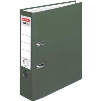 Carpeta de cartón A4 verde Herlitz maX.file protect, ancho del lomo: 80 mm