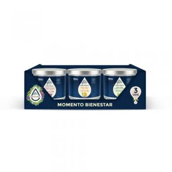 Vela Aromaterapia Glade Pack de 3 Fragancias [Lavanda & Sándalo], [Naranja & Neroli], [Bergamota & Hierba Limón] - Cera Vegetal y Cristal Reciclado