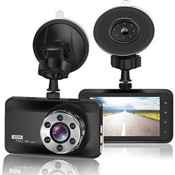 ORSKEY Dash CAM 1080P Full HD cámara de salpicadero en el Coche Cámara de salpicadero para Coches 170, Gran Angular HDR con Pantalla LCD de 3.0 Visión Nocturna, Detección de Movimiento y Sensor G