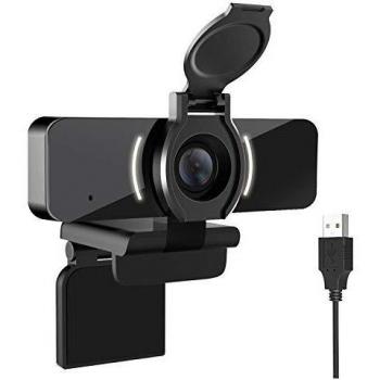 Cámara Web 1080P con micrófono y Cubierta de privacidad, cámara Web USB, cámara Web de transmisión HD para Ordenador de sobremesa y portátil con micrófono