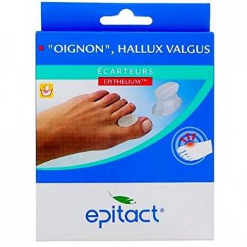 Ecarteorteils Epitact para Hallux Valgus con Epitelio - 2 Unidades, Silicona Ergonómica y Confortable