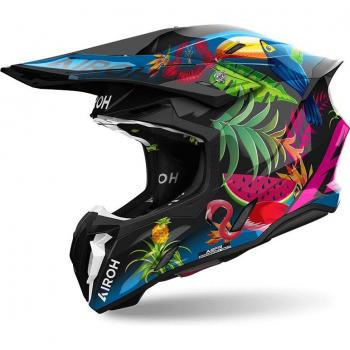 Airoh Casco de Cross Twist 3 Amazonia - Negro Multicolor