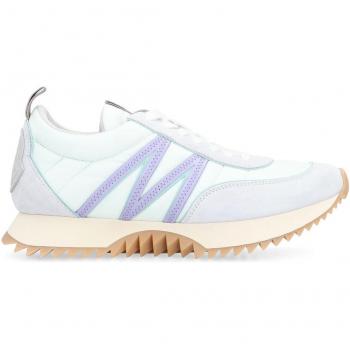 Moncler Women's Pacey Nylon Low-Top Sneakers in Light Blue | Size 38 | J109B4M00140M4156 Color 71T