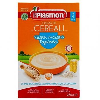 Plasmon Crema de Cereales de Arroz, Maíz y Tapioca 230g