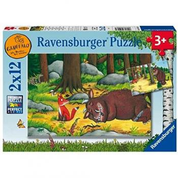 Ravensburger Puzzle, Gruffalo, 2 Puzzle de 12 Piezas, Puzzles para Niños, Edad Recomendada 3+, Rompecabeza