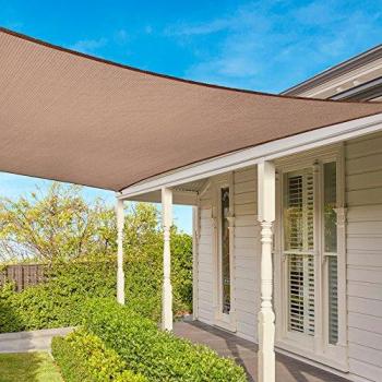 Toldo Vela Sombreo Cuadrado 3,6 x 3,6 m Tierra 240g