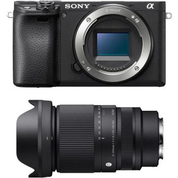 Cámara Mirrorless Sony Alpha 6400 Negra 24.2MP + Objetivo Sigma 16-300mm f/3.5-6.7 DC OS Contemporáneo 4K UHD WiFi Bluetooth