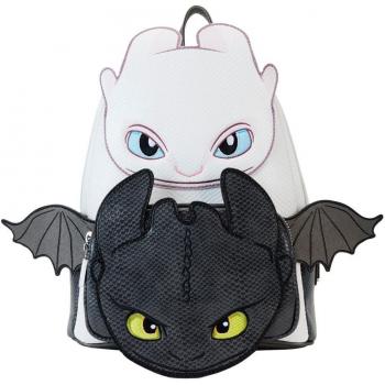 Mini mochila Loungefly de Cómo Entrenar a Tu Dragón Furies | Mochila Mini Loungefly, Metal pesado, azul ultraligero, blanco, Estándar