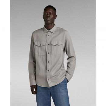 G-Star Raw Men's Slim-Fit Marine Long Sleeve Shirt in Grey Alloy