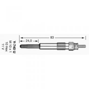 Bujía de precalentamiento NGK Y-740U D-Power 4818