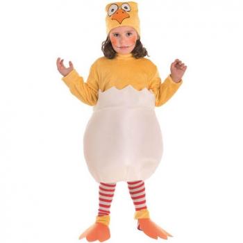Disfraz Infantil Pollito Cáscara con Capucha y Patitas para Niños