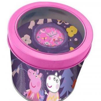 Reloj Analógico Peppa Pig con Set de Flores - Rosa