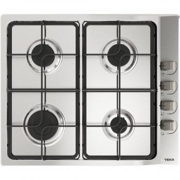 Teka E/60.3 40 BUT Encimera de Gas, 4 Quemadores, Parrillas Esmaltadas, Acero Inoxidable, Integrado, 60 cm