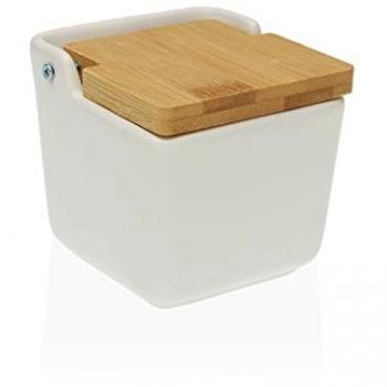 Salero con Tapa Versa Blanco Dolomita (9 x 8 x 9 cm)