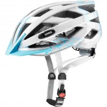 Uvex Air Wing - Casco de ciclismo unisex, color azul claro / plata, talla 52-57