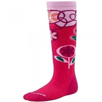 Smartwool Socken Kids' Wintersport Flower Patch - Calcetines para niño, color rojo, talla M