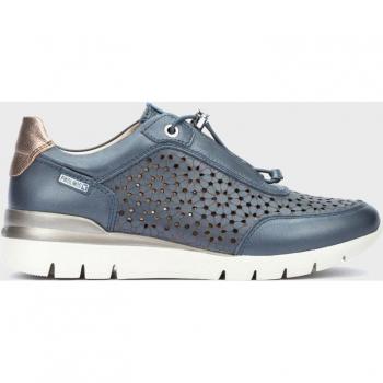 Zapatillas deportivas de piel para mujer con cordones elásticos y plantilla Memory Foam