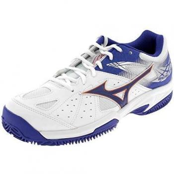 Mizuno Break Shot 2 CC, Zapatillas de Tenis Hombre, Blanco White Reflex Blue Nasturtium 27, 40.5 EU
