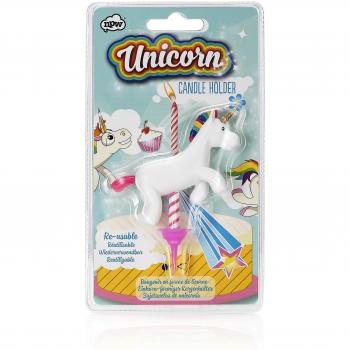 NPW - Portavelas para Tarta de cumpleaños – Unicornio