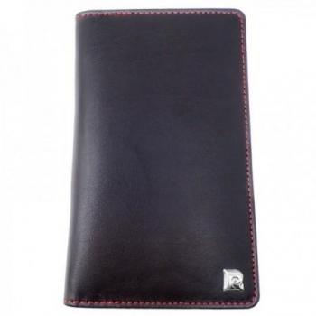 Cartera libreta Pierre Cardin de piel negra 18cm con bolígrafo plateado, bolsillos para tarjetas y billetes.