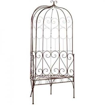 vidaXL Garden Bench 95 cm Iron Antique Brown