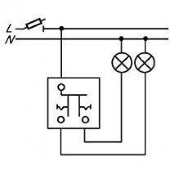 Busch-Jaeger 2400/5 US Series Flush Mounted Switch 16A Blue