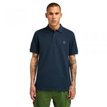 Timberland Millers River Dark Sapphire Short Sleeve Pique Polo for Men Size M