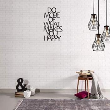 Homemania Decoración de Pared, Metal, Negro, 41 x 0.15 x 70 cm