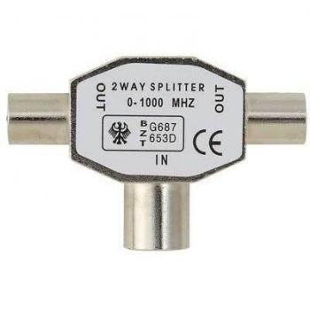 Belkin F3Y067bf - Divisor de señal para equipos por satélite, plateado