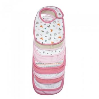 Set 10 baberos de algodón con velcro
