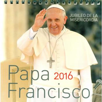 Calendario Mesa 2016. Papa Francisco 15 X 14