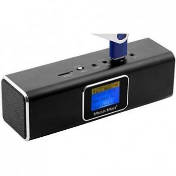 Musicman Altavoz portátil con pantalla MA Sonido estéreo Radio FM incorporada Soporte de tarjetas USB TF y MicroSD Estación de sonido móvil
