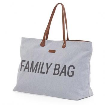Mochila Cambiador Family Bag Signature Canvas Gris - Gran Capacidad y Bolsa Amovible Incluida
