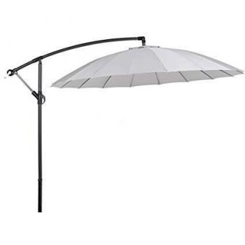 Beliani Sombrilla de jardín Gris Claro Ø258 cm Calabria II