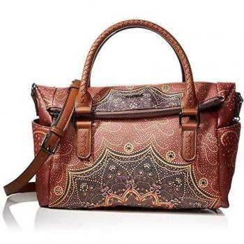Desigual Bag Tekila Sunrise Loverty, Bolso Plegable para Mujer, Marrón