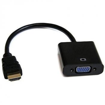TBS®2206 Cable convertidor Chipset de HDMI masculino a VGA femenino, compatible con 1080P, color negro