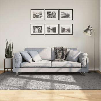 Alfombra larga Shaggy moderna gris PAMPLONA 160x230 cm