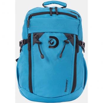 Mochila DISCOVERY Metropolis - Mochila de poliéster reciclado en azul con bolsillo RFID y compartimento acolchado para portátil y tablet
