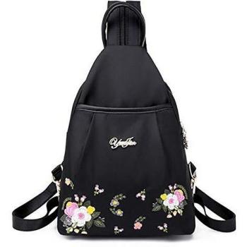 Jywmsc Mujer Elegante pa?o Oxford Bolsa de Pecho Se?Oras Elegante Bordado de Flores Mochila