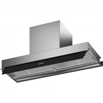 Campana Extractora Franke Mythos 120 cm Acero Inoxidable y Cristal Negro, 3 Velocidades + Intensiva, Anticondensación
