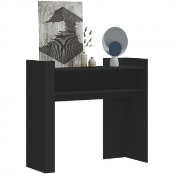 Consola negra de madera multicapa 100x35x90 cm