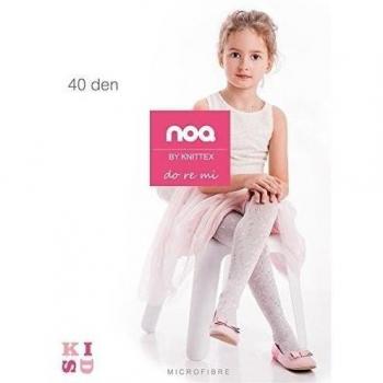 Medias Bimba Fantasia Note musicales do re mi 40 DEN Knittex Bianco 116-122 cm