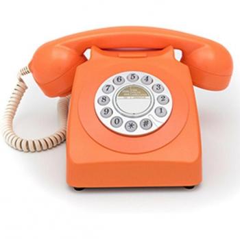 GPO Retro 746 Push Button Analog Telephone - Orange