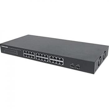 Intellinet Fast Ethernet Office Switch Metal Desktop black Black 24 Port